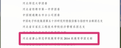新葡京官网14教育学团支部荣获2016年度“全国五四红旗团支部”称号